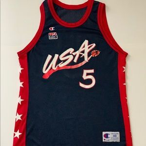 Vintage Grant Hill USA Champion Jersey